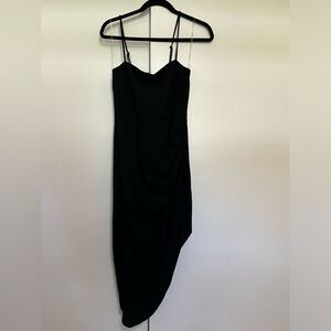 Blue Blush Size Large Black Asymmetrical Cocktail‎ Dress NWOT